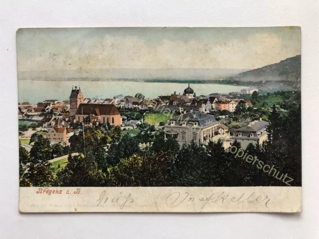 AK Bregenz am Bodensee 1906 gelaufen