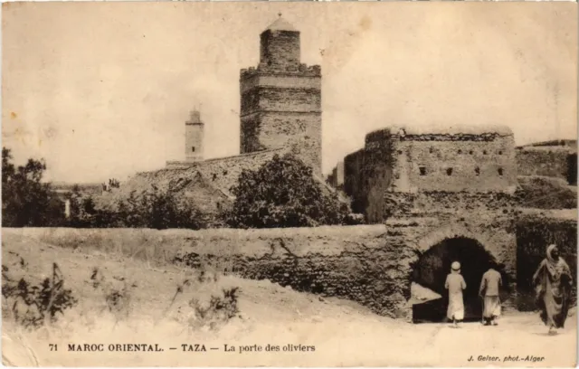 CPA AK MAROC Geiser TAZA La porte des oliviers (69110)