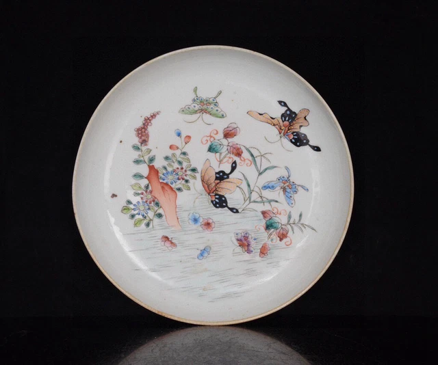 Chinese Pastel Porcelain Handmade Exquisite Flowers&Birds Plate 13875