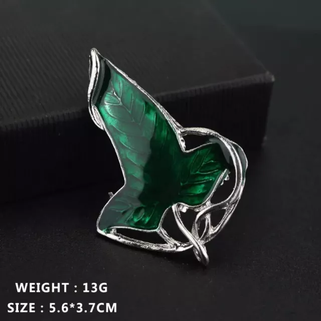 Lord Of The Rings Elven Leaf Brooch Pin Green Lorien Combined Cape Enamel 3