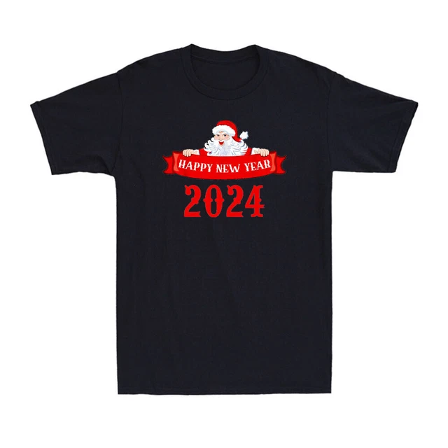 MERRY CHRISTMAS HAPPY New Year 2024 Santa Claus Xmas New Year Gift T