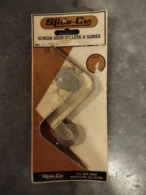 Slide-Co No. 115978 Screen Door Rollers And Guides - New Old Stock