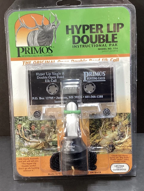 Primos Hyper Lip Double Instructional Pack Model 916 Open Dbl Reed Elk Call USA