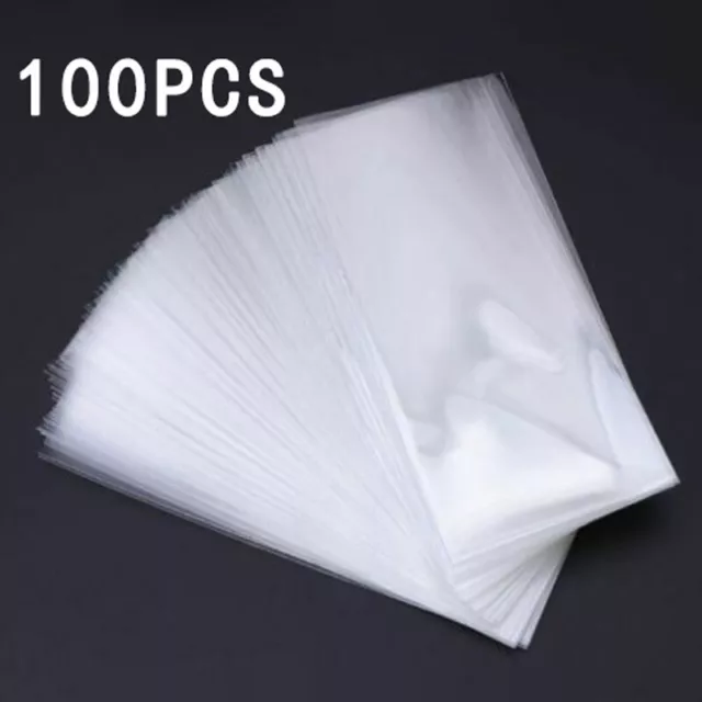 100Pcs 80X170Mm Storage Paper Money Album Envelopes Plastic Clear Coin Bag Case