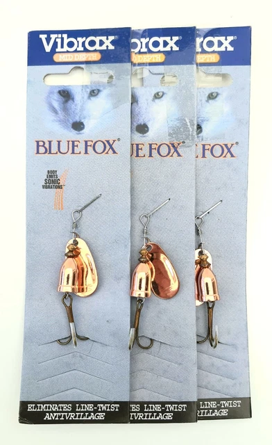 Fishing lures spinners Vibrax Mepps style mid depth tackle pike perch bass trout