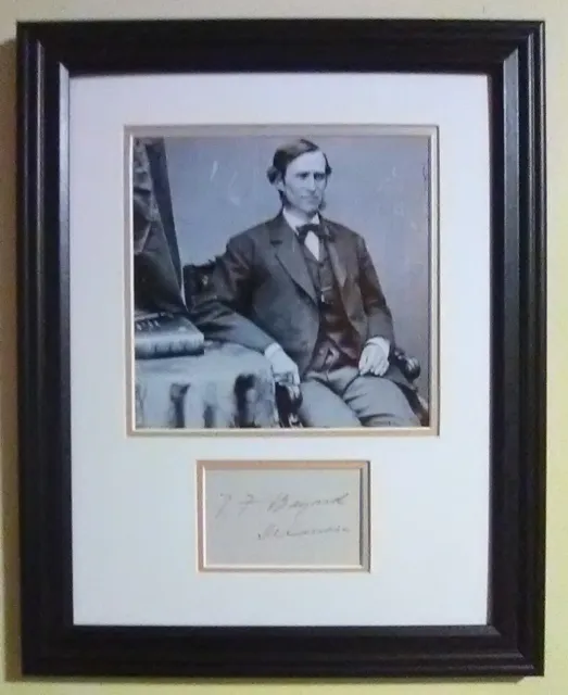 Thomas F Bayard (1828-98) / Autograph / U.S. Secretary of State / Framed 10x13"