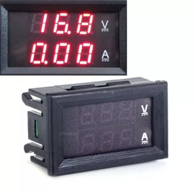 DC 100V 10A Digital Dual LED Display Voltmeter Ammeter Voltage Current Meter 3