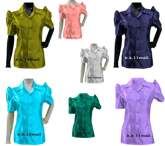 Raso Puff Camicia Maniche/Blouse Top per Bambine Abbigliamento Casual Mezza