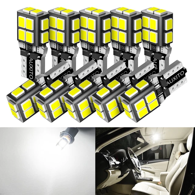 10x Canbus White T10 194 168 LED Bulbs Instrument Cluster Light Side Marker EPG