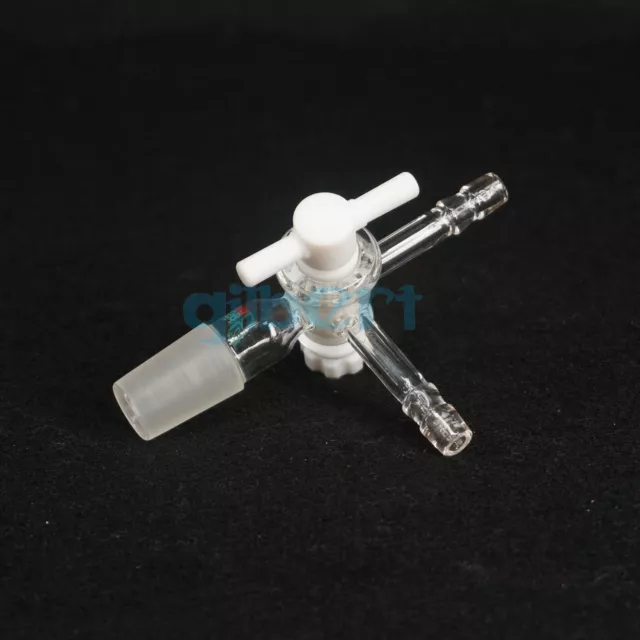 14/23 19/26 24/29 29/32 Joint T Type Glass Adapter Three-Way PTFE Stopcock Lab
