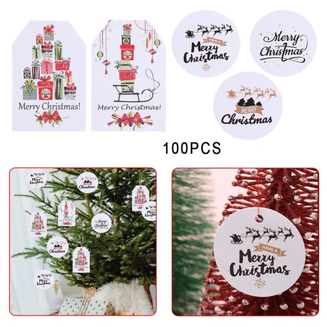 Claus Gift Wrapping Hanging Labels Christmas Tags Xmas Decorations Gift Cards