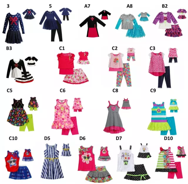 Dollie & Me Sz 4-14 and 18" doll matching  dress outfit   fits American girls