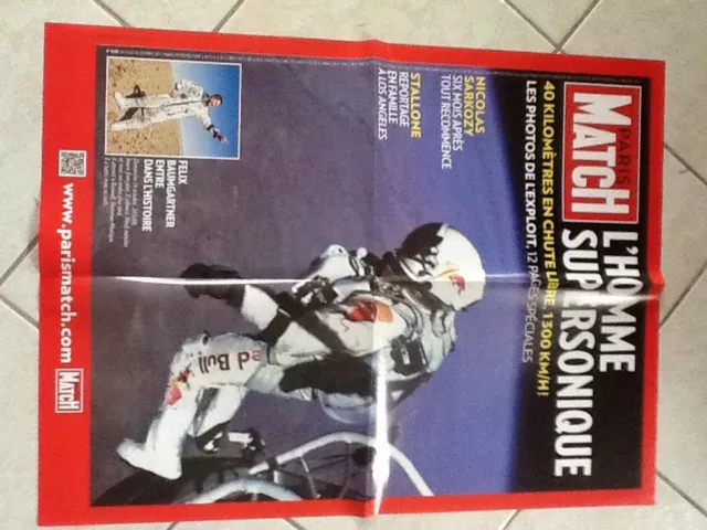 Rare Affiche Collector Grd Format Paris Match  L'HOMME SUPERSONIQUE L'exploit...