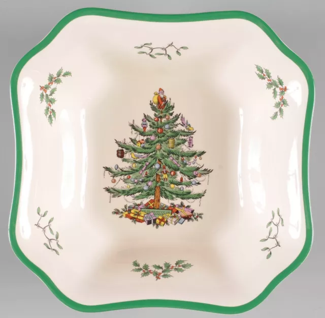 Spode Christmas Tree Square Salad Bowl w Original Box S3324-AO 67