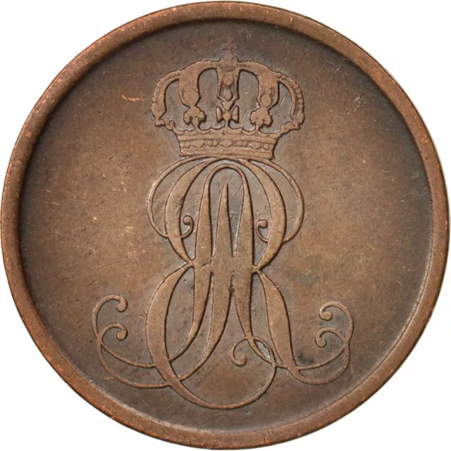 [#409177] Coin, German States, HANNOVER, Ernst August, 2 Pfennig, 1851, EF, Cop,