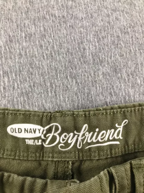 Old Navy Boyfriend Shorts Womens 6 Military Green Low Rise Canvas Into The Woods 2