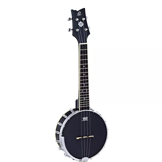 Ortega OUBJ100-SBK Ukulelen Banjo Black, inkl. Gig Bag