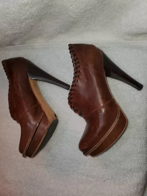 UGG S/N 1001318 Brown Leather Platform/Heel Women Shoes Size Us/5.5 Uk ...