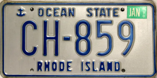 Rhode Island Ocean État Plaque D'Immatriculation USA CH-859 Originalbild