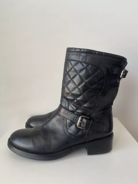 AQUATALIA Italian Genuine Leather Weatherproof Knee High Boots Size 8.5