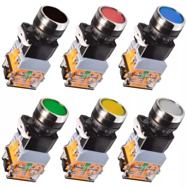 LA38 Interrupteur Bouton Poussoir 22mm Momentané / Autobloquant Montage Panneau