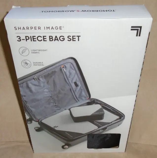 "3 Piece Sharper Image S M L Packing Cubes Set For Travel Luggage Carry On Bag"