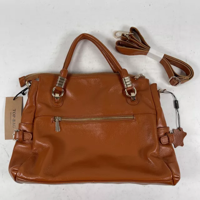 New Paste Women's Genuine Leather Zip Satchel Crossbody Bag Handbag Purse Top