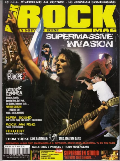 Magazine Rock Mag  / Indochine Muse Stone Sour Deftones  Eraser Superbus