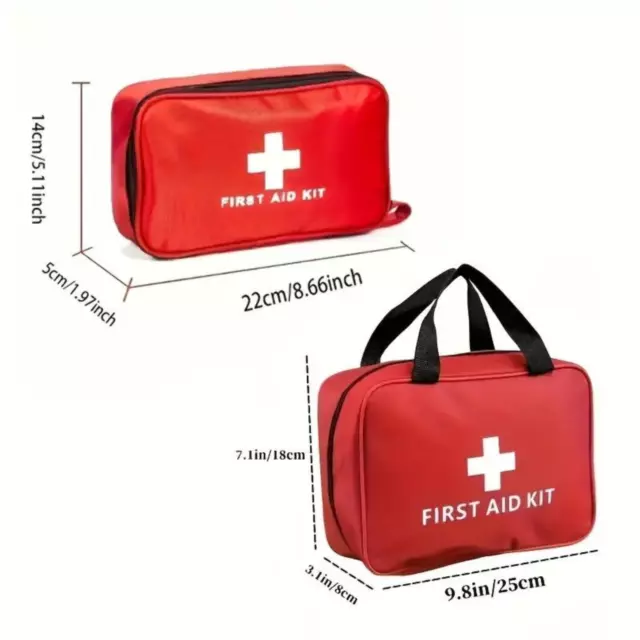 184pcs First Aid Kit Multi-purpose Emergency Medical Supplies Portable Hiking 3