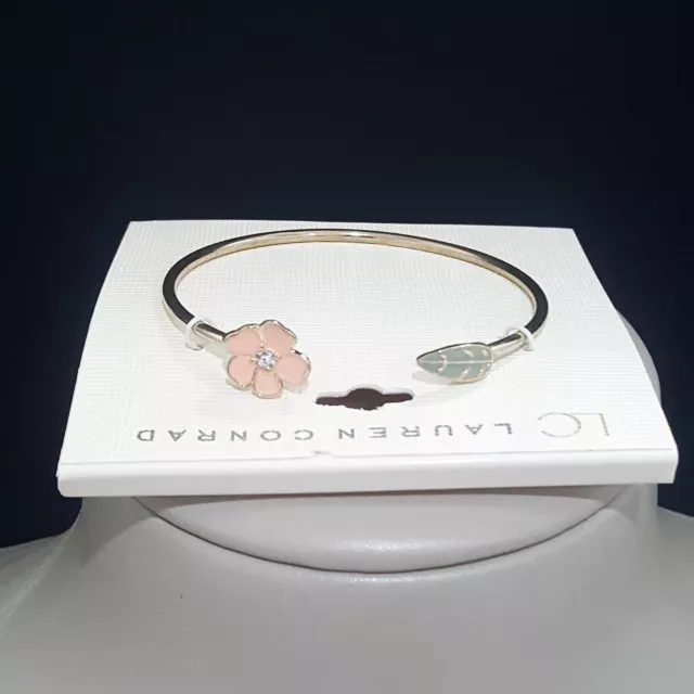 Lc Lauren Conrad Gold Tone Flower Leaf Cuff Bracelet