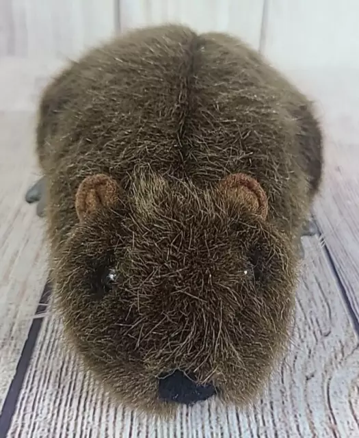 Vintage Dakin Plush Beaver Stuffed Animal Toy Brown Gray 10" 1989