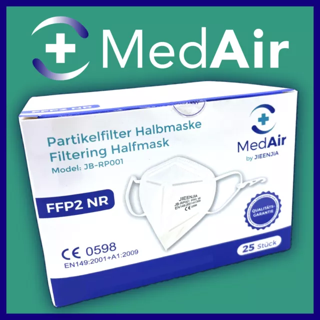 50/100 FFP2 Maske Mundschutz Masken Atemschutz 5-lagig  Hygiene 0598 Weiß