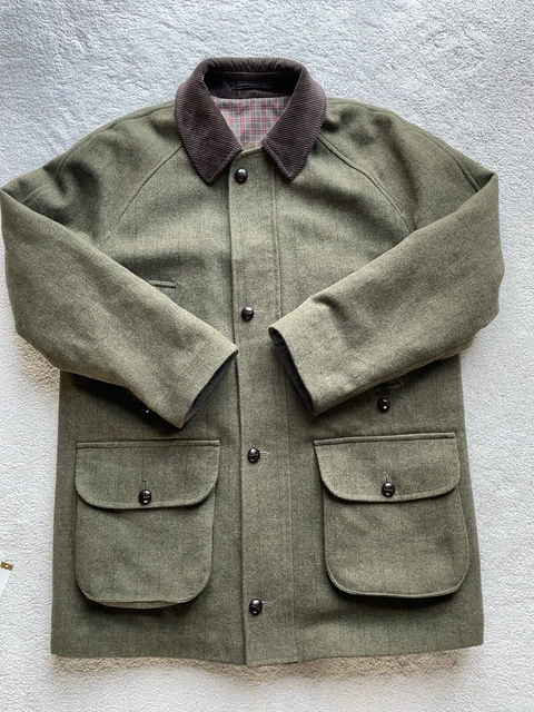 ORIGINAL VINTAGE BARBOUR Derby Tweed Jacket Coat Green Sporting 