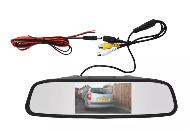 Auto, Van LCD 4,3" Spiegelmonitor, Display, Bildschirm zur Verwendung mit Rückfahrkamera