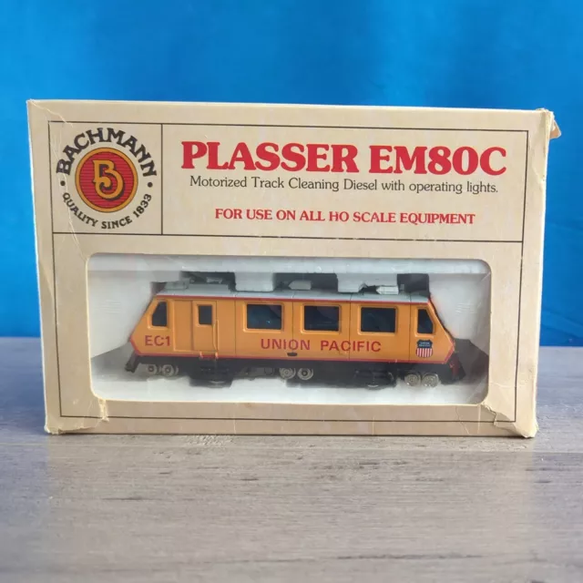 VINTAGE 1980s Bachmann Plasser EM80C Cleaning Diesel HO Scale Union Pacific