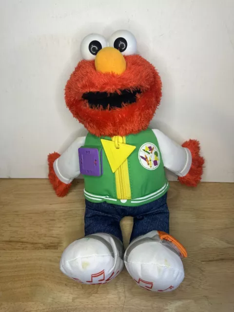 123 ABC Sesame Street READY FOR SCHOOL ELMO Talking Plush 2011 Playskool Hasbro