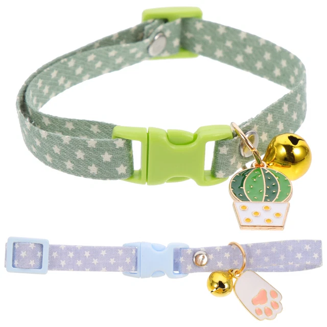 2 Pcs Kitten Collar with Bell Cat Collars for Male Cats The Dog