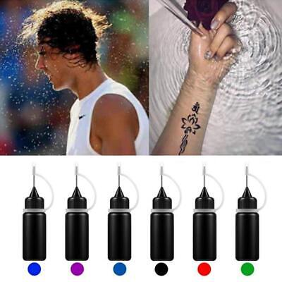Tinta de tatuaje permanente de larga duración pigmento impermeable 10 ml herramienta de arte corporal D0B5