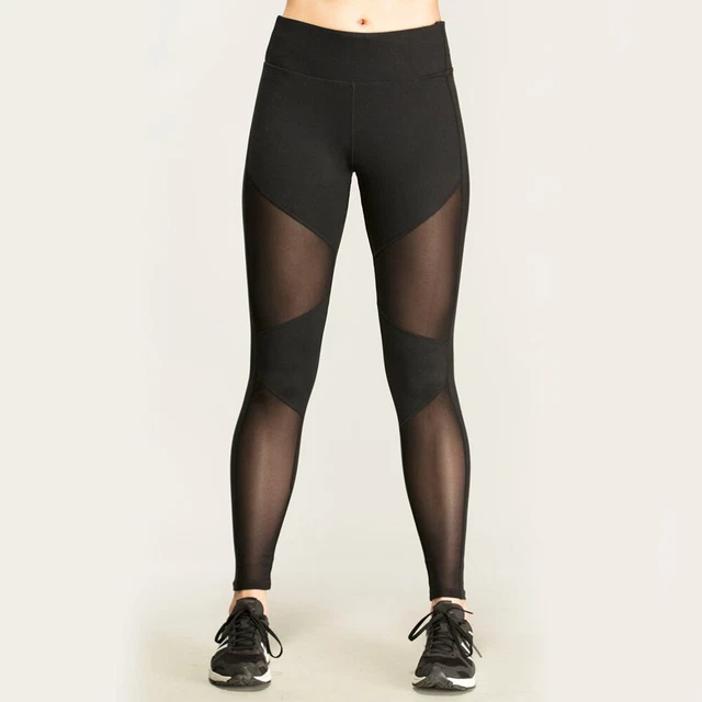Pantalon de yoga taille haute maille joint quatre aiguilles six lignes pantalon