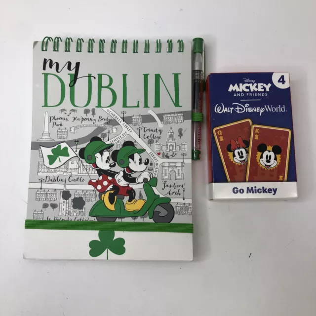 Disney Store Authentic Mickey Mouse Minnie My Dublin St Patricks notebook pen