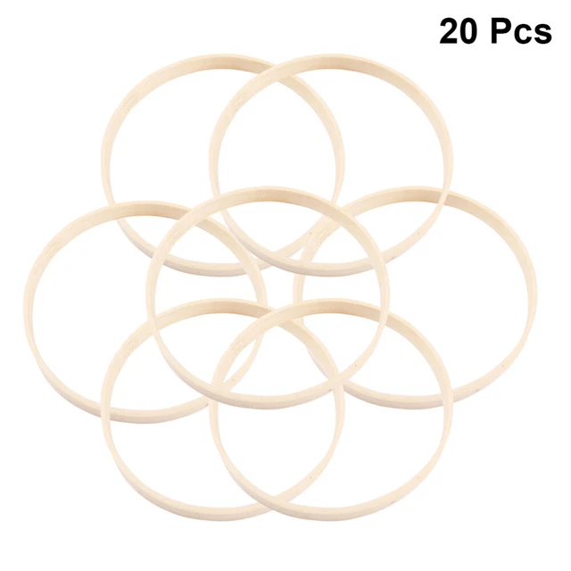 20 Pcs Hoop-Ring Aus Holz Kranzring Traumfängerring Selber Machen