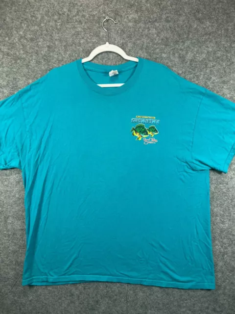 FH DAVIS SPORT Fishing T Shirt Mens 2XL Blue Freshwater Showdown