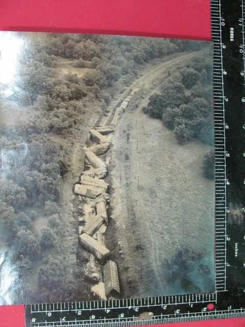 Great Northern Railroad Massive Freight Train Wreck Photo Gn Np Bn Boxcars