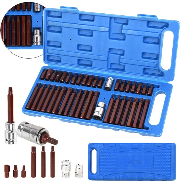 HEX TORX STAR Spline Ribe Socket BIT Set 1/2