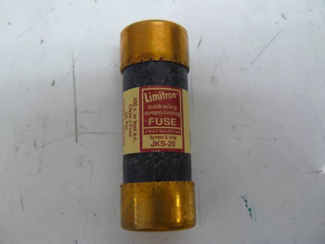 New Bussmann Jks-20 Limitron Quick Acting Fuse 20 Amp 600 Vac Class J