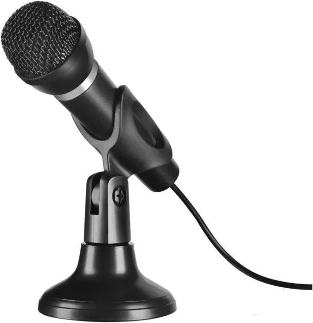 Speedlink Mikrofon mit Ständer Tischmikrofon Handmikrofon für Streaming Gaming