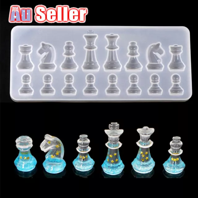 Casting Mould Tool International Chess Silicone Pendant Jewelry Mold Resin Epoxy