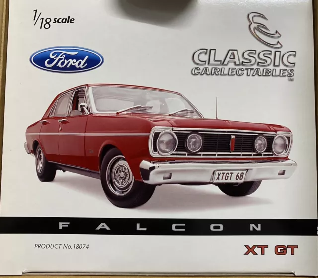 1:18 1968 Ford Falcon XT GT Candy Apple Red Classic Carlectables #18074 Damaged