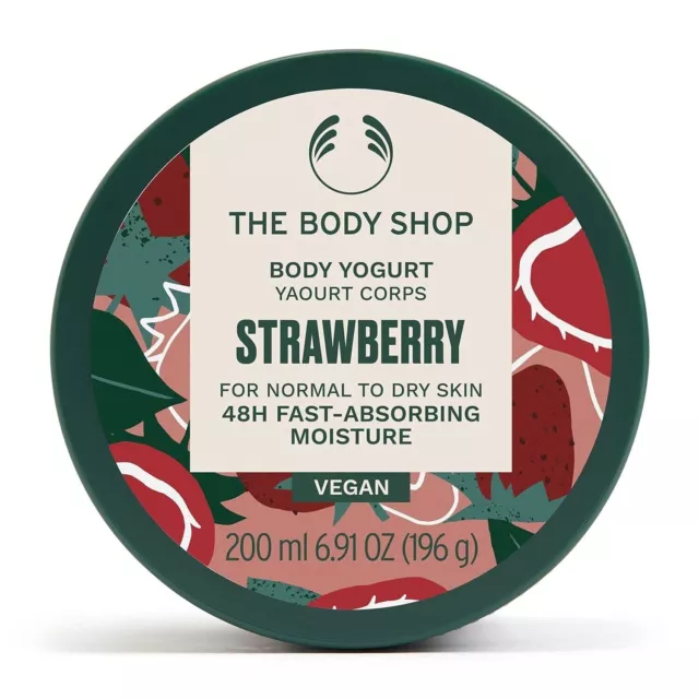 The Body Shop Vegan Body Yogurt Crème à la Fraise, 200 ml Livraison gratuite