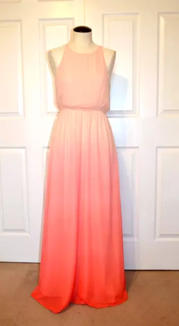 LC Lauren Conrad Women's Sleeveless Maxi Dress Women's 4 NWT Orange